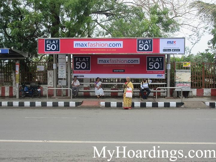 OOH Hoardings Agency in India, Bus Shelter Branding Company in Mylapore Tank  Bus Stop Chennai